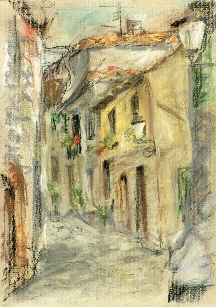 托斯卡纳的中世纪街道图片下载