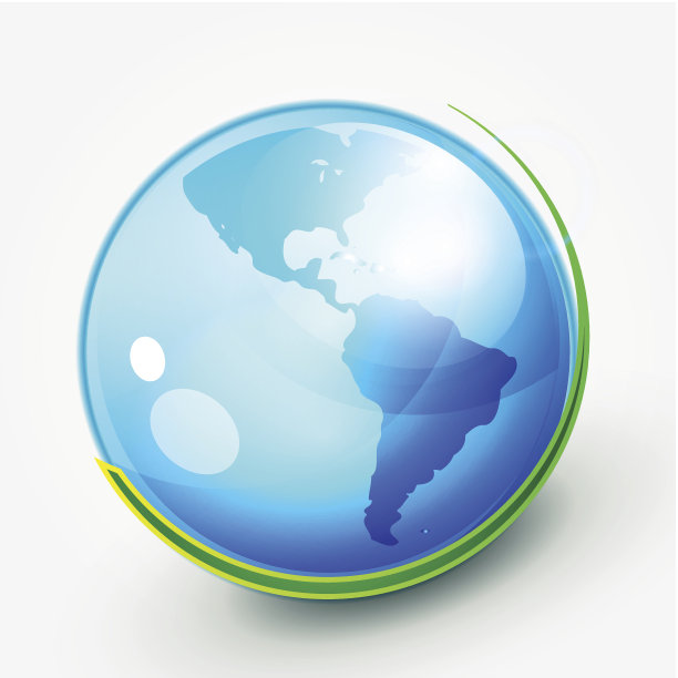 光滑的蓝色矢量地球仪图片下载