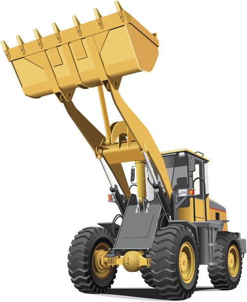 浅棕色前端装载机图片下载