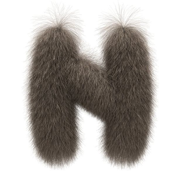 字母N来自皮草字母表图片下载