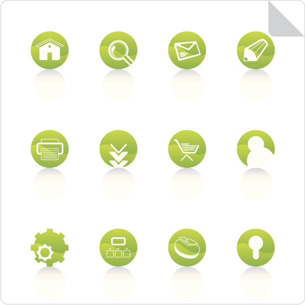 网站互联网图标设置-绿色图片下载