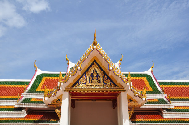 泰国寺庙屋顶的细节图片下载