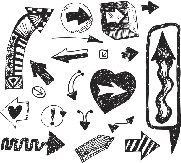 大的向量集箭头图片下载