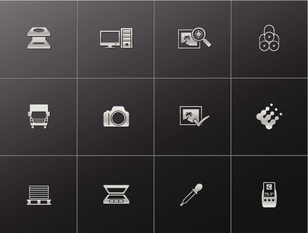 金属图标-印刷和平面设计图片下载