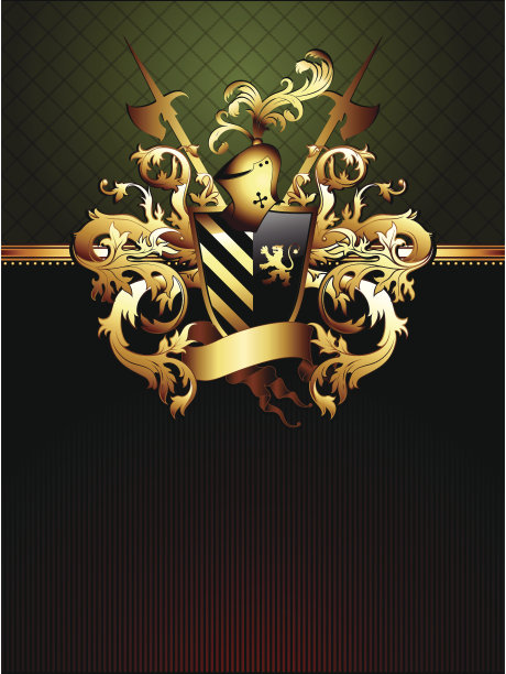 华丽的框架与盾形纹章图片下载