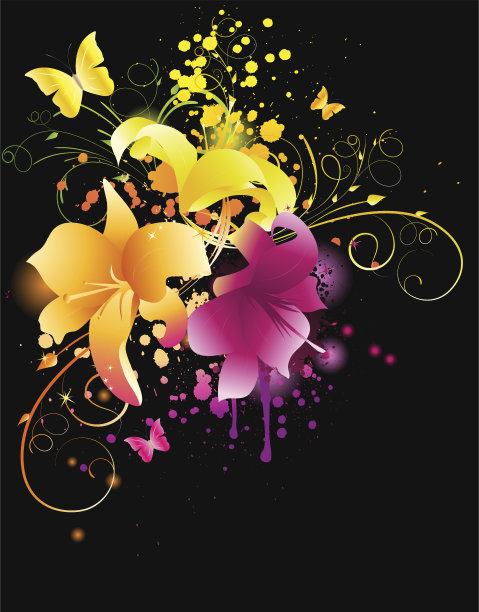 发光的百合花图片下载