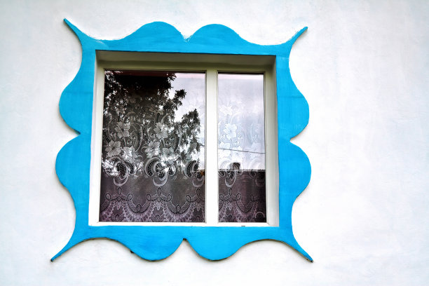 蓝色的窗口图片下载