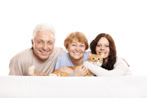 有猫的家庭图片下载