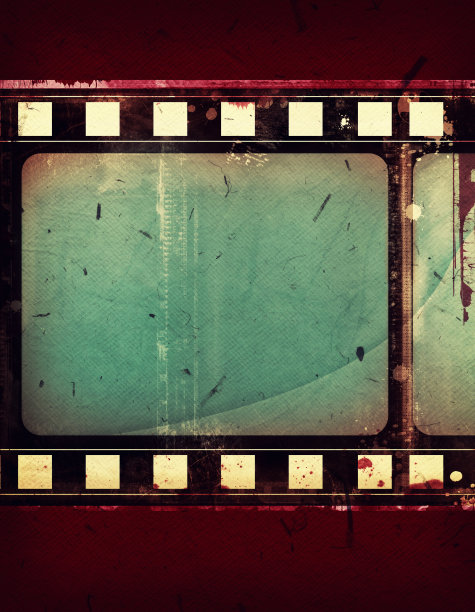 垃圾背景的空白胶片卷轴框架图片下载