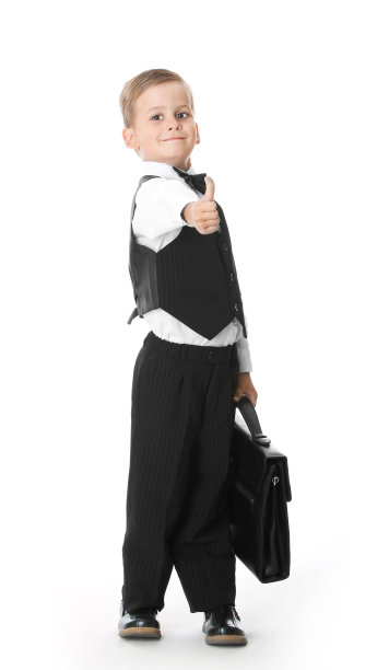 拿着公文包的男孩图片下载