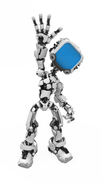 蓝屏机器人，挥手图片下载