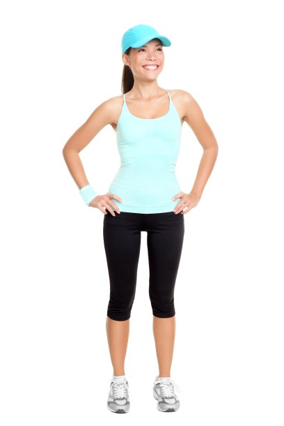 健康的女人孤立图片下载