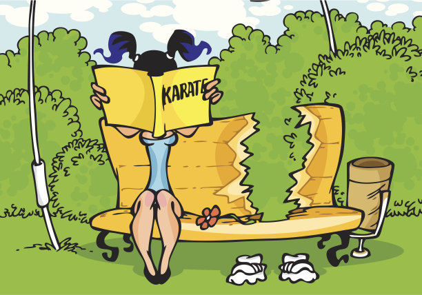 有空手道技巧的女孩图片下载