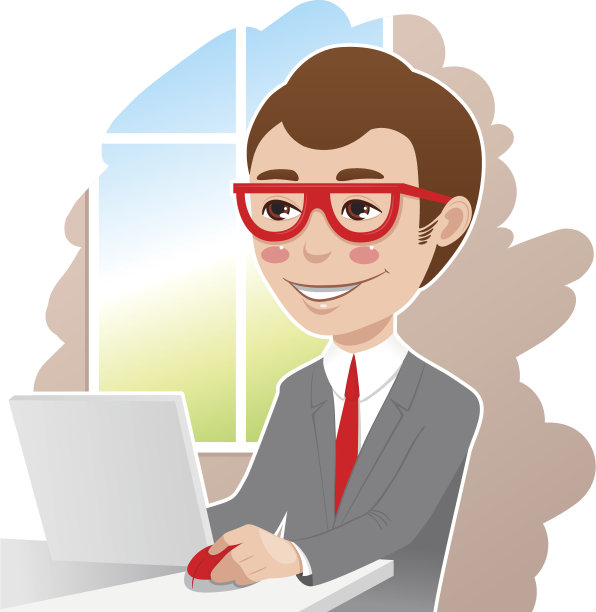 坐在笔记本电脑前的人图片下载