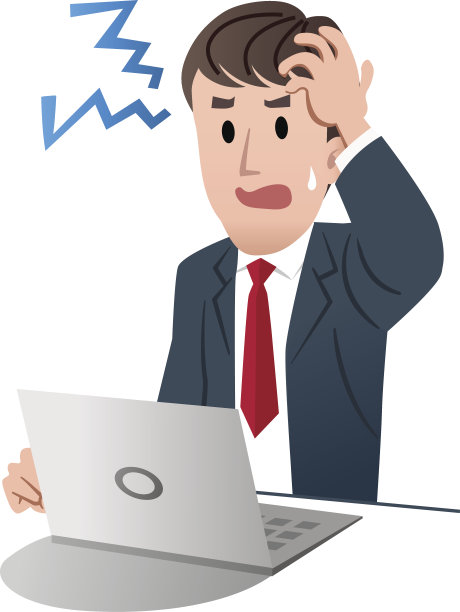 沮丧的商人抬起头图片下载