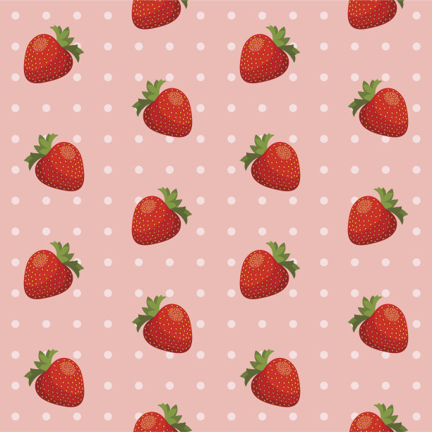 无缝的草莓图案素材图片