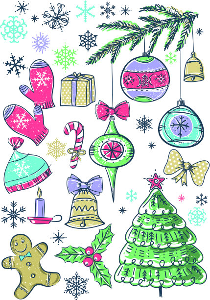 圣诞元素背景图片下载