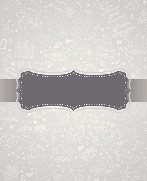 矢量邀请卡与婚礼项目图片下载