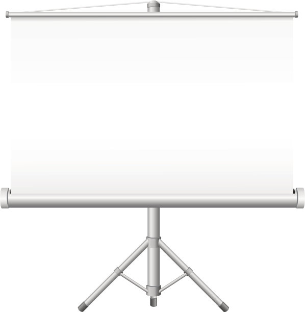 空白便携式投影屏幕矢量插图图片下载