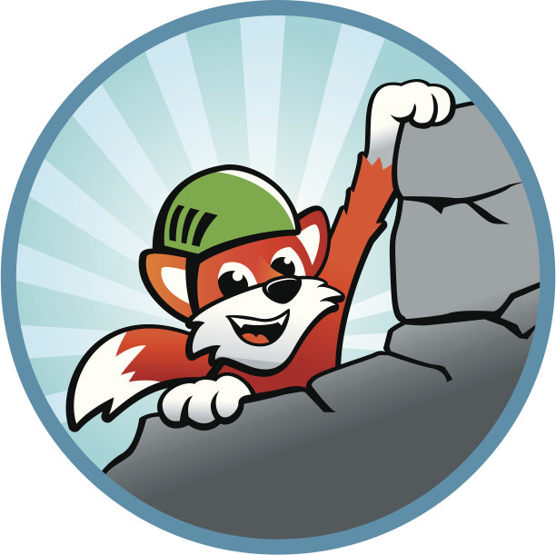 和狡猾的狐狸Flix一起攀岩图片下载