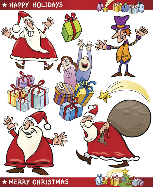 卡通圣诞主题集图片下载