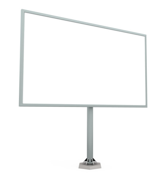 被白色隔离的广告牌图片下载