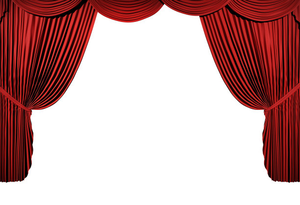 3d舞台渲染，红色窗帘图片下载