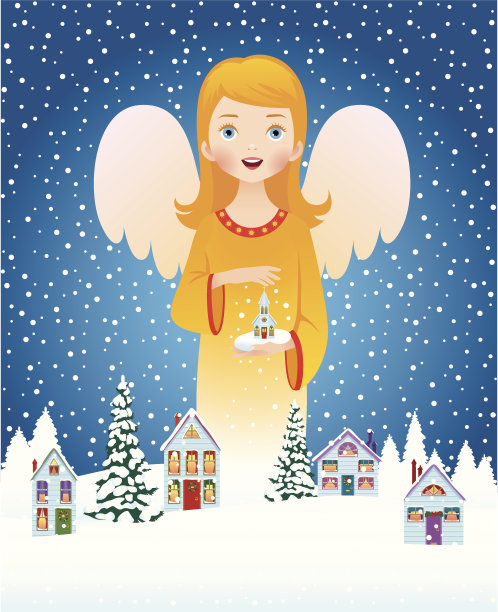 圣诞天使的祝福图片下载