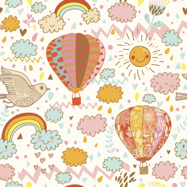 冒险的概念。无缝的天空素材图片