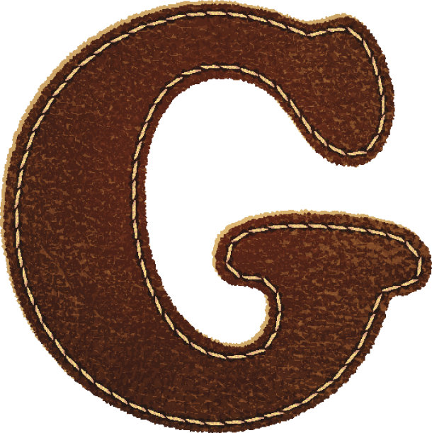 皮革纹理字母G图片下载