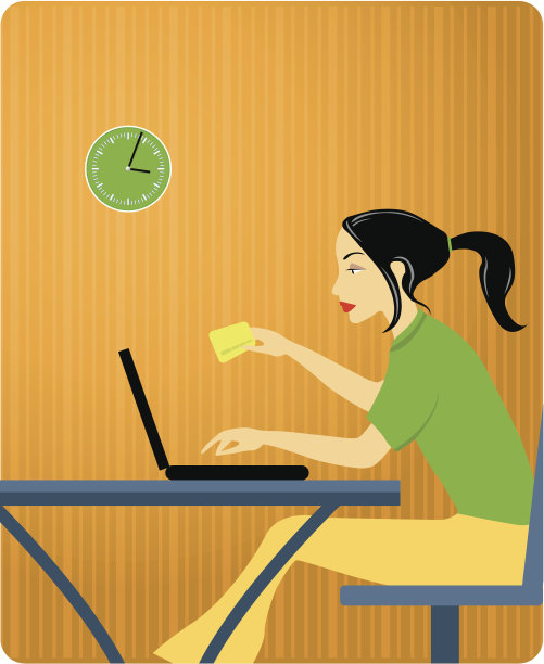 有信用卡的女人图片下载