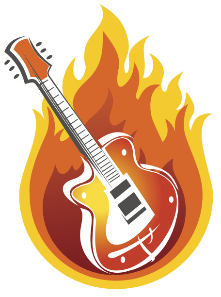 吉他和火图片下载