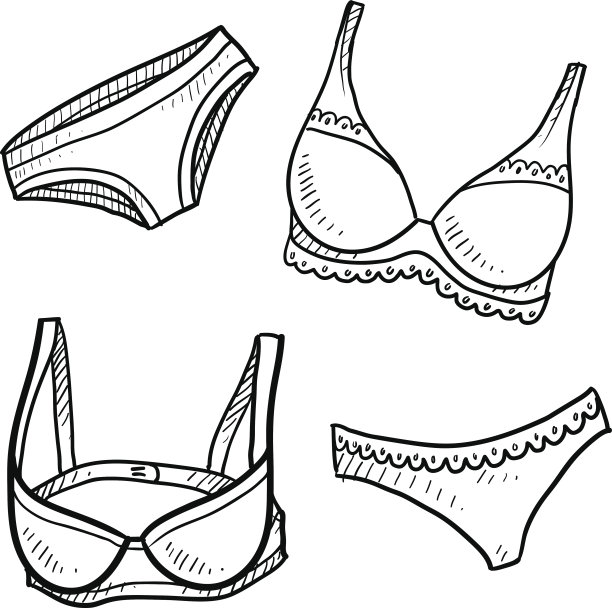 内衣服装对象示意图图片下载