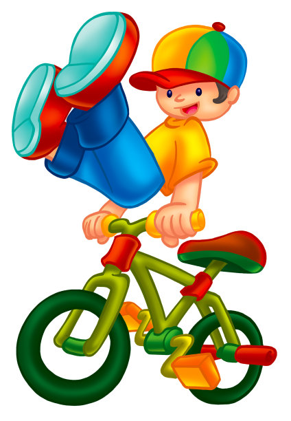 男孩骑自行车图片下载