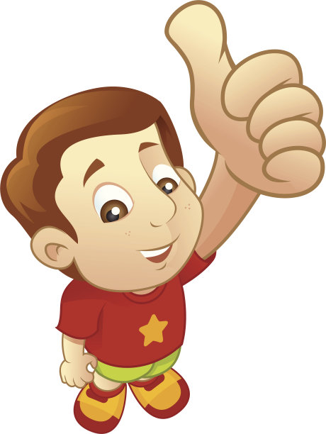 孩子，竖起大拇指图片下载