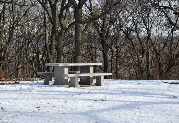 雪中的桌子图片下载