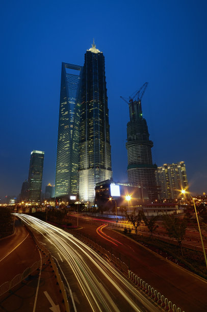 浦东摩天大楼夜景图片下载