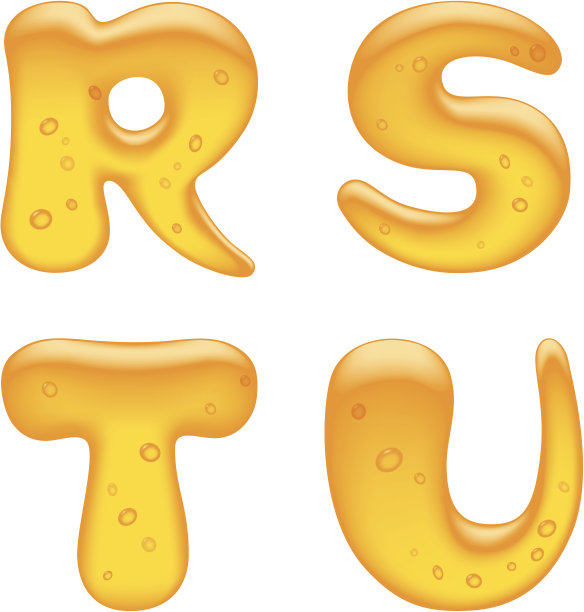 蜂蜜果冻字母表图片下载