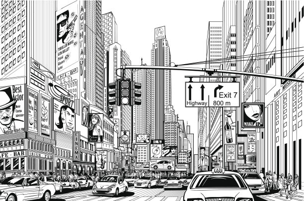 都市插画素材ID：104648170