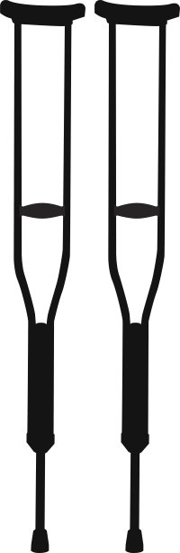 矢量拐杖矫形设备图片下载