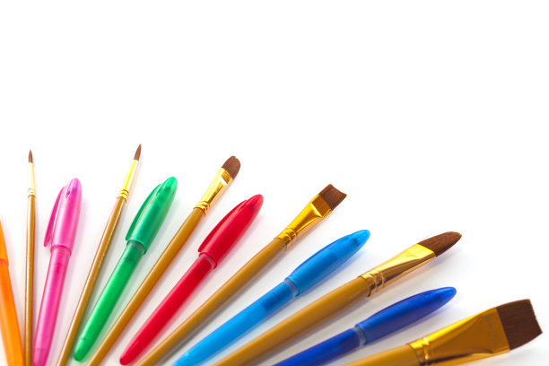 艺术家画笔和彩色笔图片下载