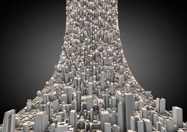 摘要弯曲的城市图片下载