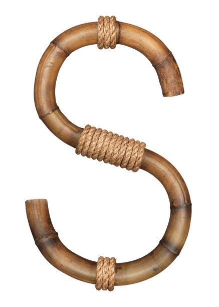 竹制字母表中的一个字母图片下载