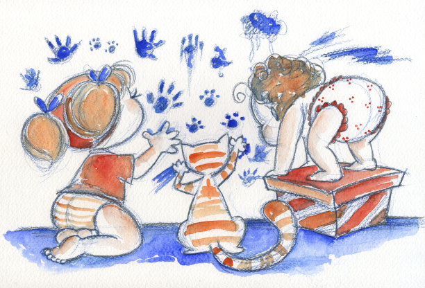 可爱的宝宝在工作图片下载