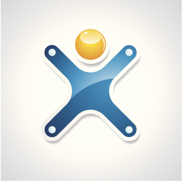 抽象的人物形象是企业成功的象征。图片下载