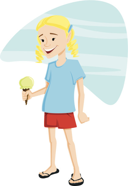 冰淇淋女孩图片下载