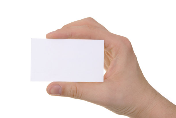 手里拿着空白的名片图片下载