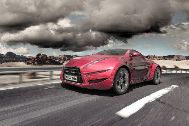 红色跑车图片下载