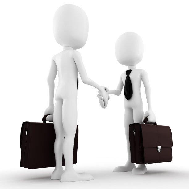 3d男人商人完成一笔交易图片下载
