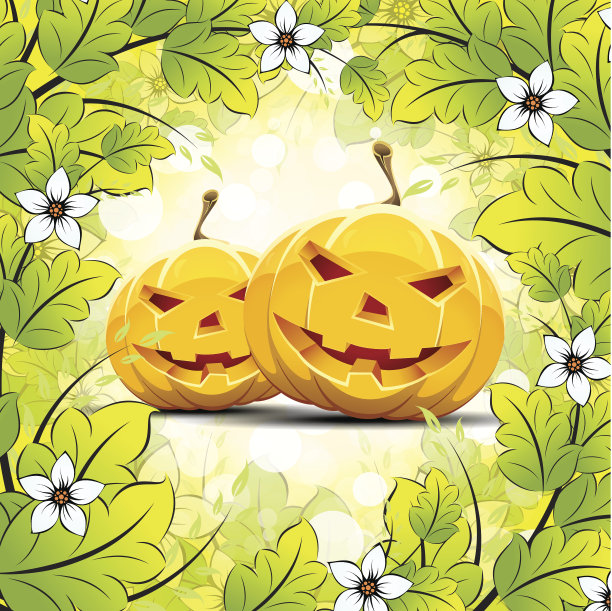 万圣节南瓜叶图片下载